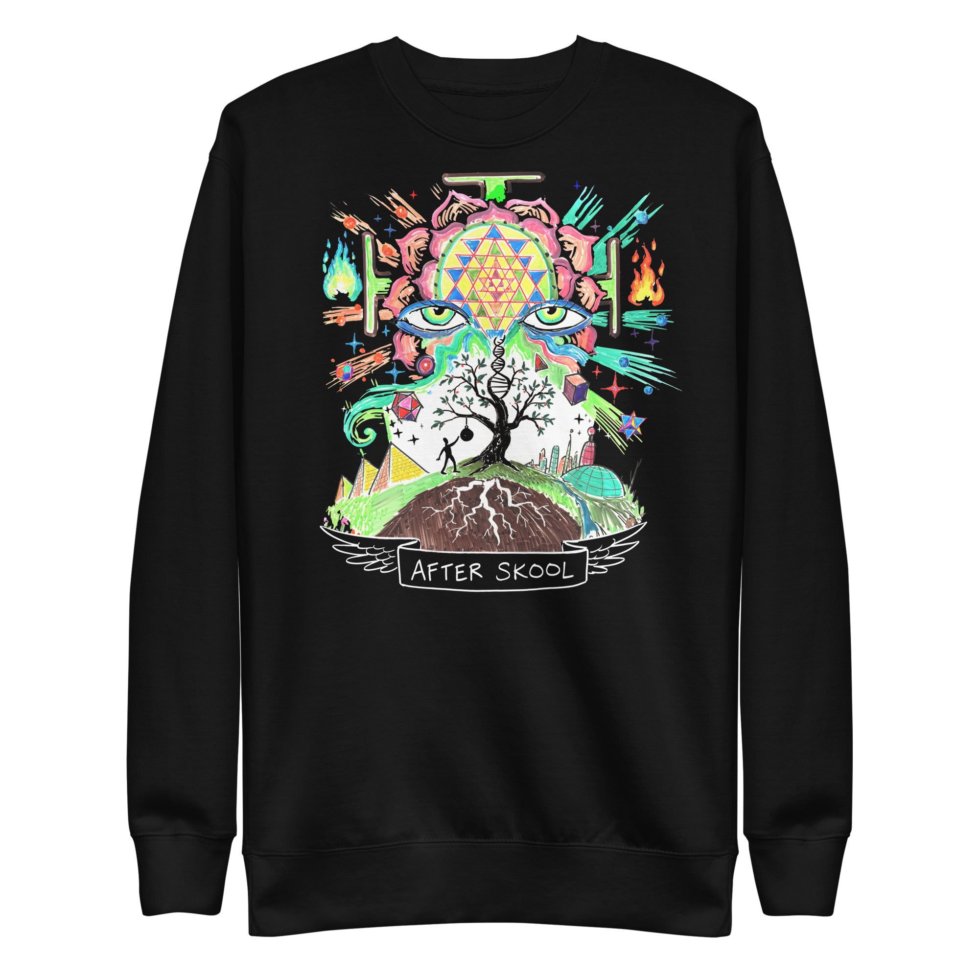 Welcome to the Present Unisex Premium Sweatshirt (Dark Version)