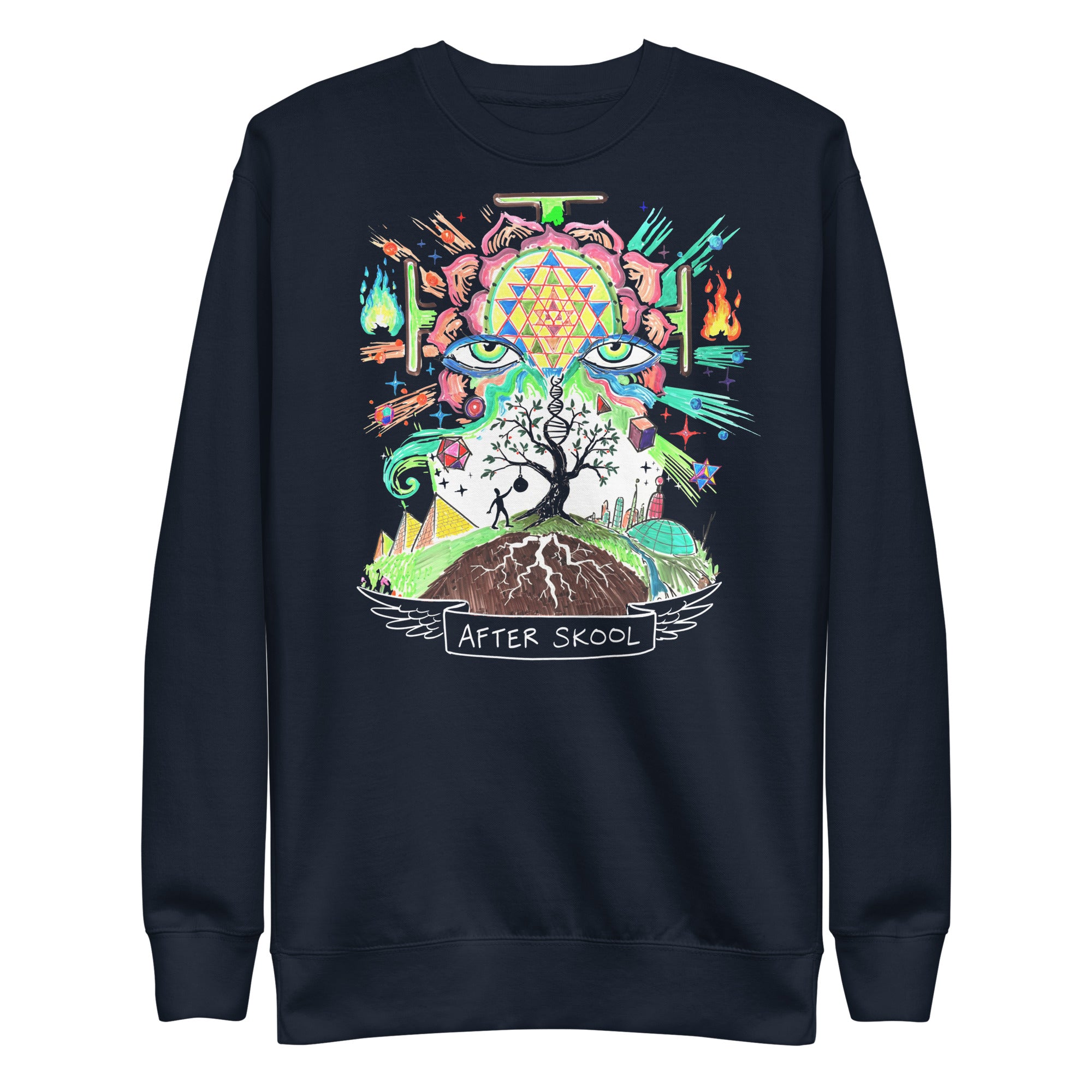 Welcome to the Present Unisex Premium Sweatshirt (Dark Version)